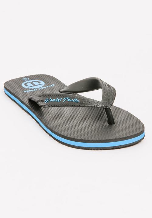 World Tribe - Ultimate Boys Flip Flops Black
