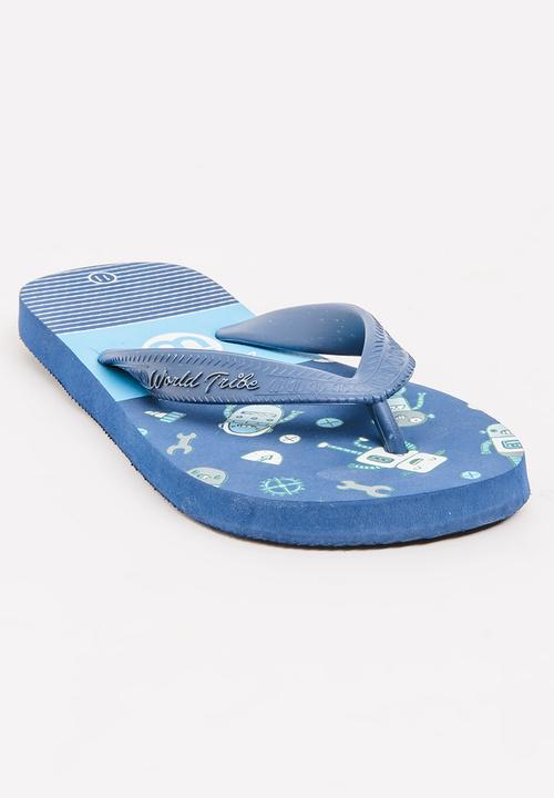 World Tribe - Outerspace Flip Flops Navy