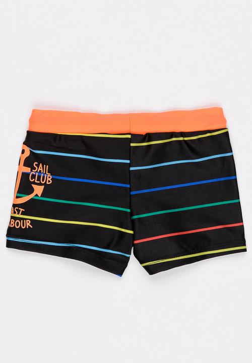 Pop Candy - Stripe Swim Shorts Multi-colour