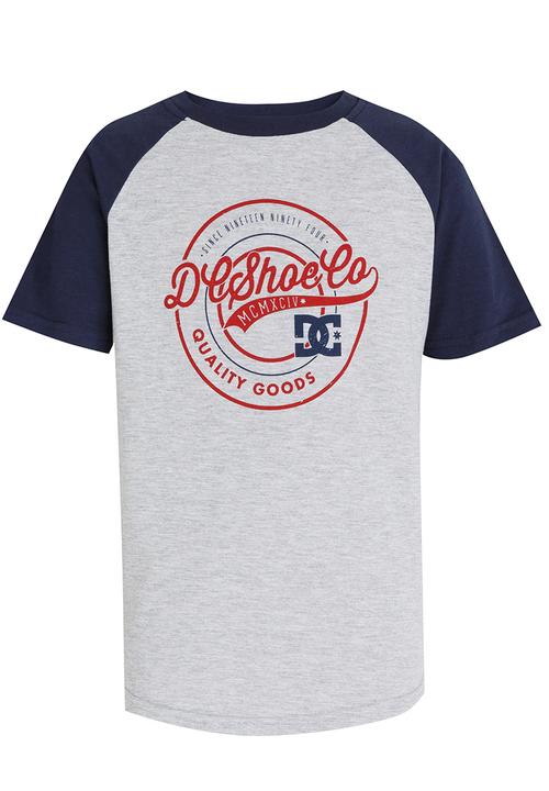 DC - Ball Game Raglan  Short Sleeve Boys Tee Grey