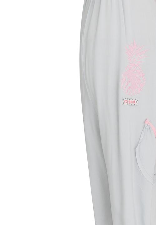 Eco Punk - Jumpsuit with Pineapple Print Grey