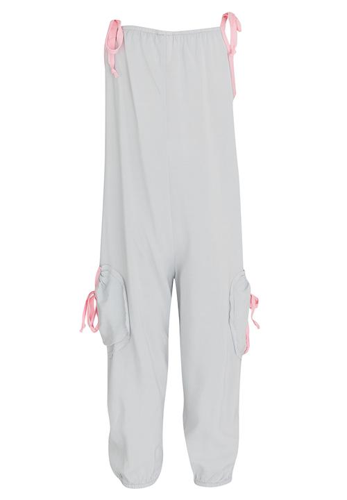 Eco Punk - Jumpsuit with Pineapple Print Grey