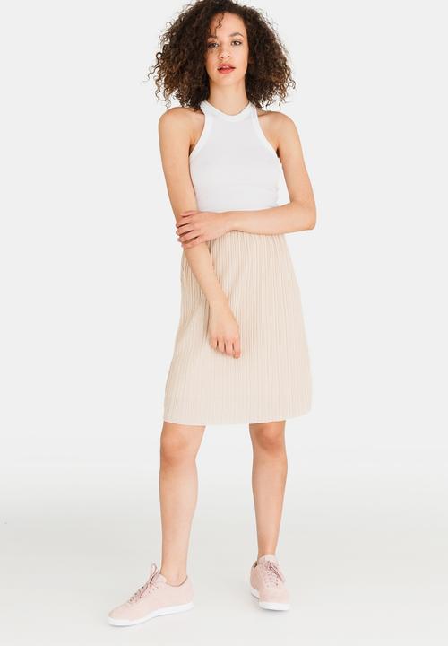 Vero Moda - Mira Pleated Skirt Beige