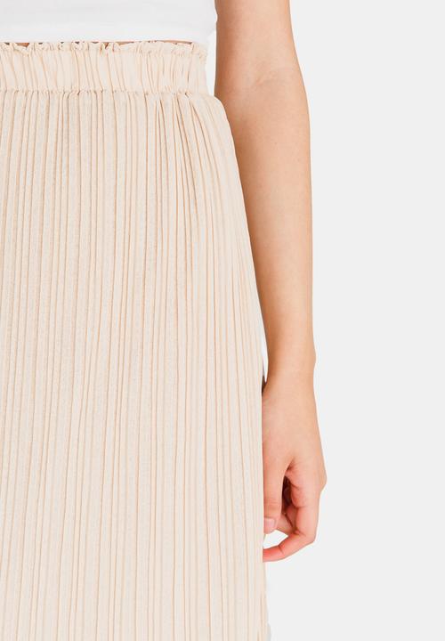 Vero Moda - Mira Pleated Skirt Beige