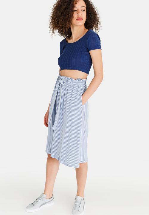 Vero Moda - Laura Striped Skirt Blue and White