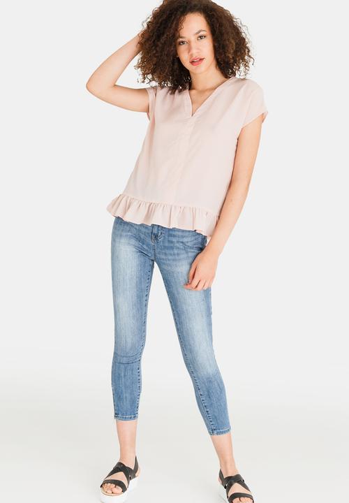 Vero Moda - Henna Frill Detail Top Peach