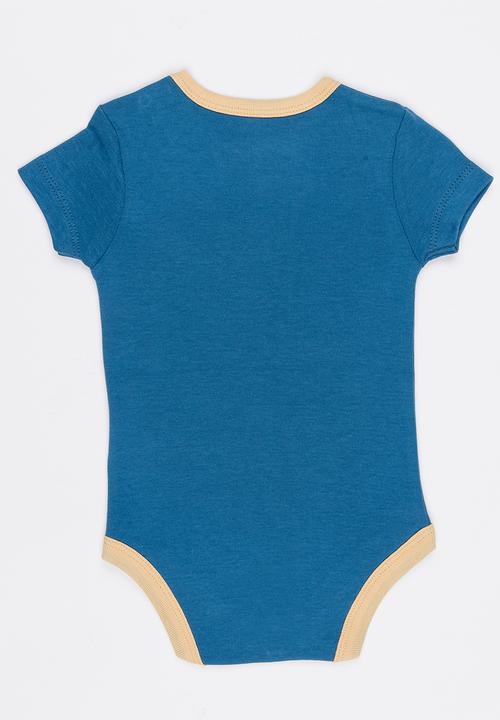 Soobe - Short Sleeve Printed  Bodysuit Blue