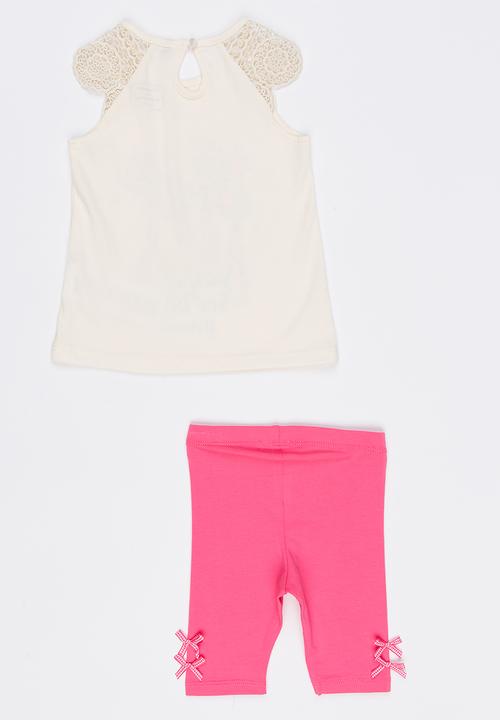 Soobe - Knitted Top And Pant Set Stone