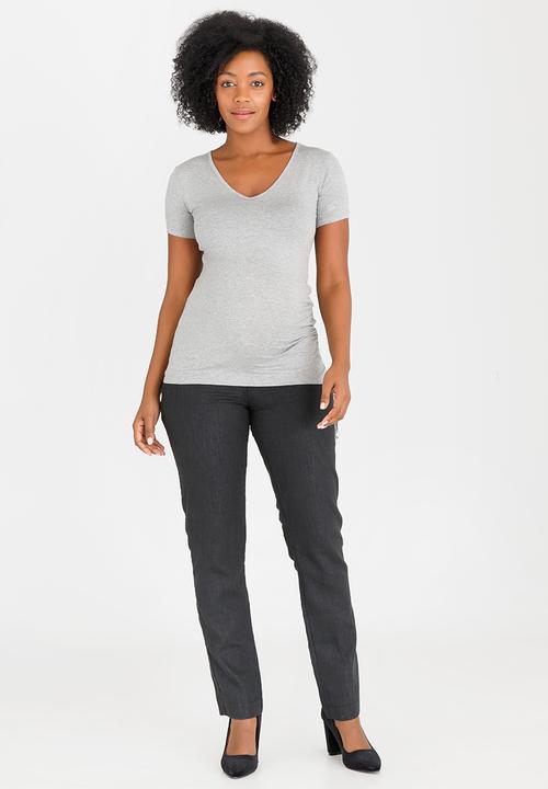 edit Maternity - Drawstring Top Grey