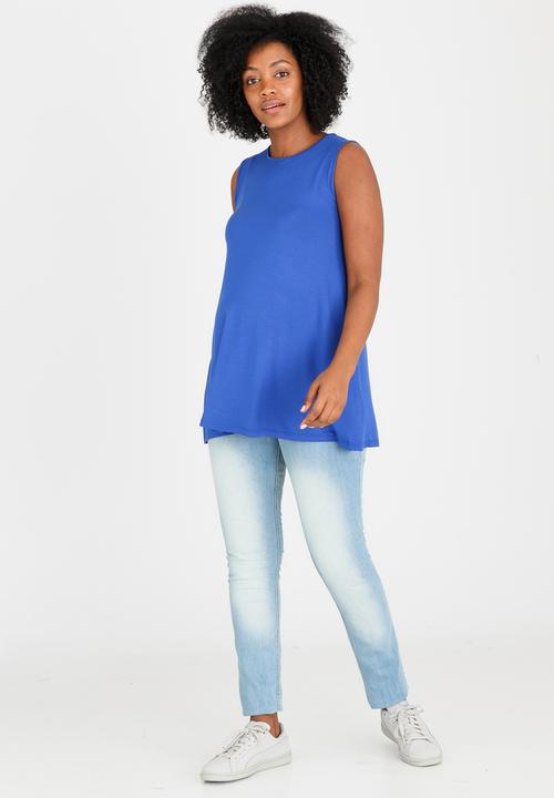 edit Maternity - Swing Vest Cobalt