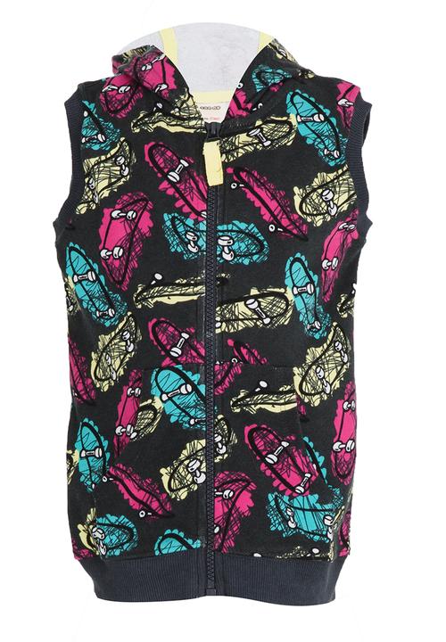 Soobe - Printed Sleeveless Hoody Multi-colour