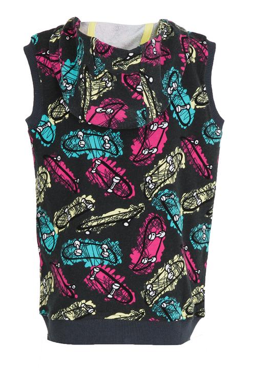 Soobe - Printed Sleeveless Hoody Multi-colour