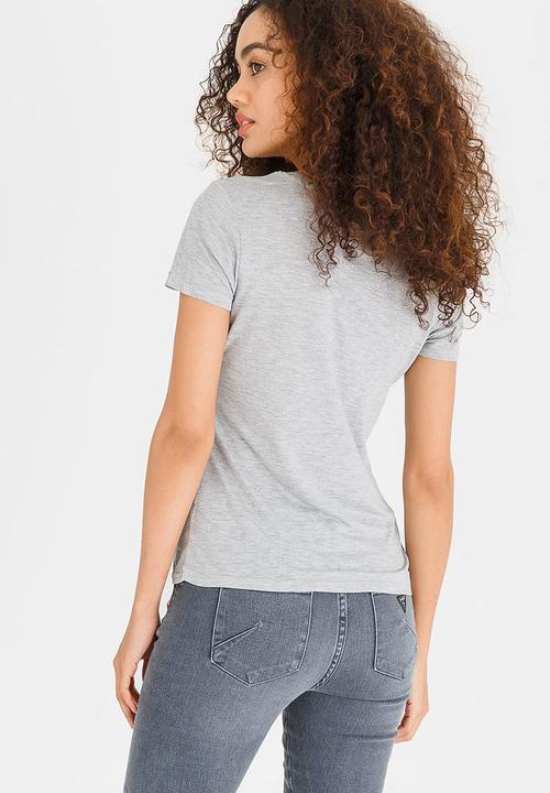 GUESS - Guess Baby Crew Logo Tee Grey Melange