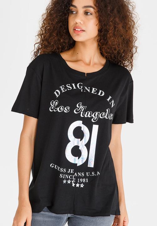 GUESS - Guess Split Seam 81 Tee Black