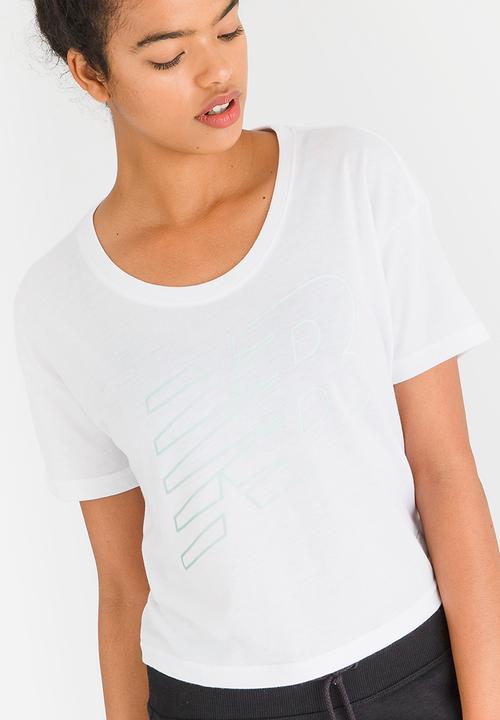 New Balance  - NB Athletics Cropped Tee White