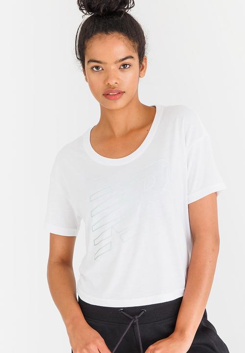 New Balance  - NB Athletics Cropped Tee White