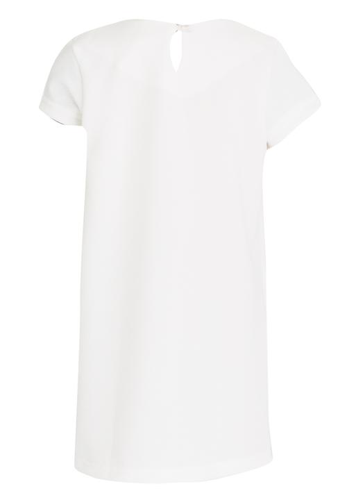 See-Saw - Shift Dress with Front Pleat Detail Milk