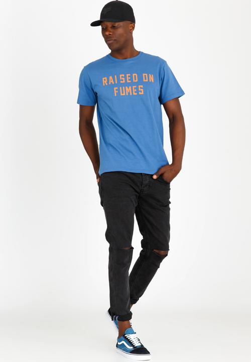 Fox - Raised On Fumes Tee Blue