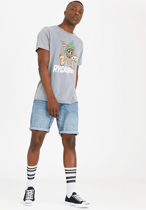 RVCA - Pineapple Man Tee Mid Blue