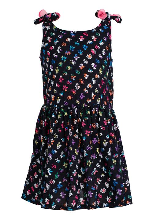See-Saw - Mid Waist Dress with Shoulder Bow Navy