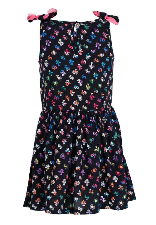 See-Saw - Mid Waist Dress with Shoulder Bow Navy
