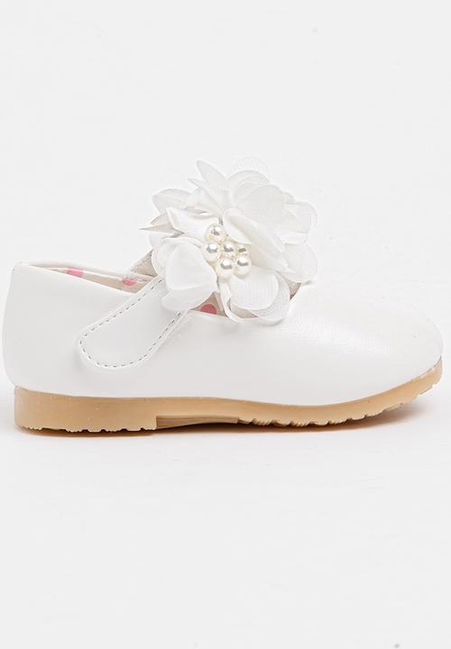 Pop Candy - Flower Pumps White