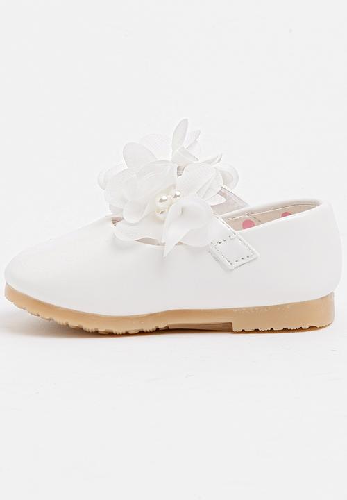 Pop Candy - Flower Pumps White