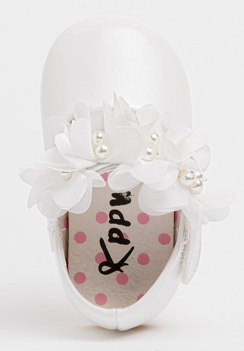 Pop Candy - Flower Pumps White