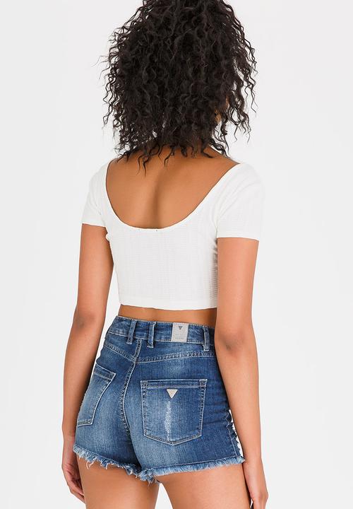 c(inch) - Bardot Cropped Top Cream