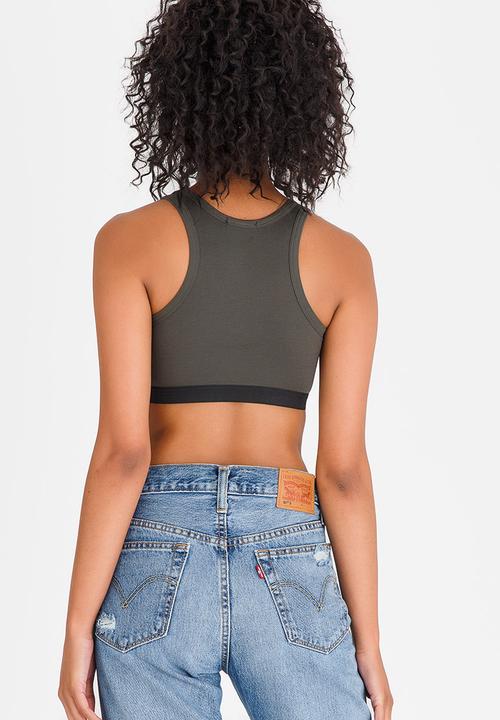 c(inch) - Sports Luxe Cropped Top Green