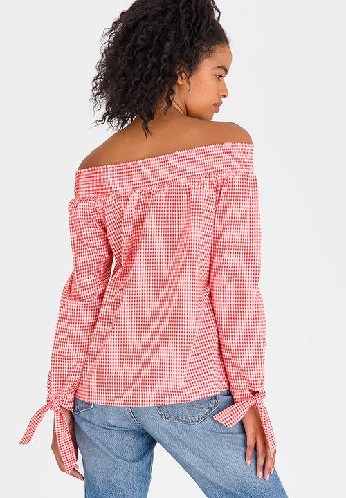 c(inch) - Bardot Blouse Red