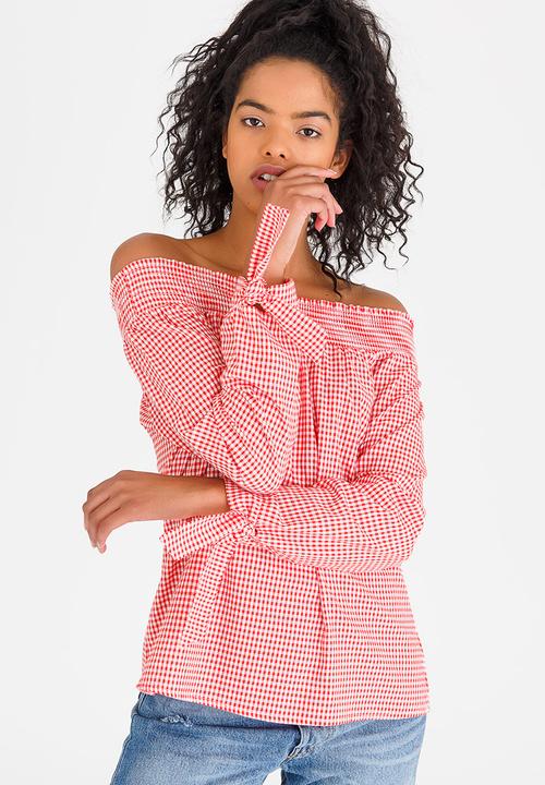 c(inch) - Bardot Blouse Red