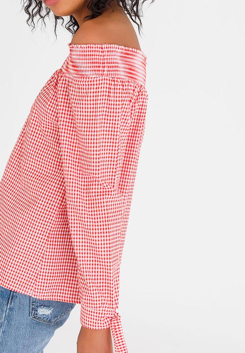c(inch) - Bardot Blouse Red
