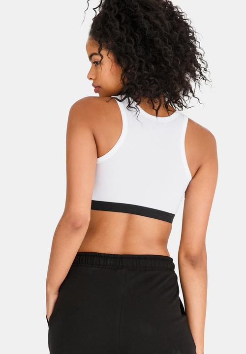 c(inch) - Sports Luxe Cropped Top White