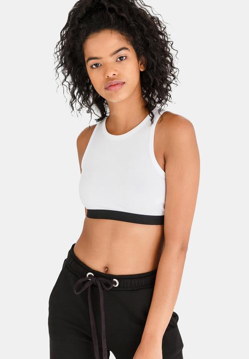 c(inch) - Sports Luxe Cropped Top White