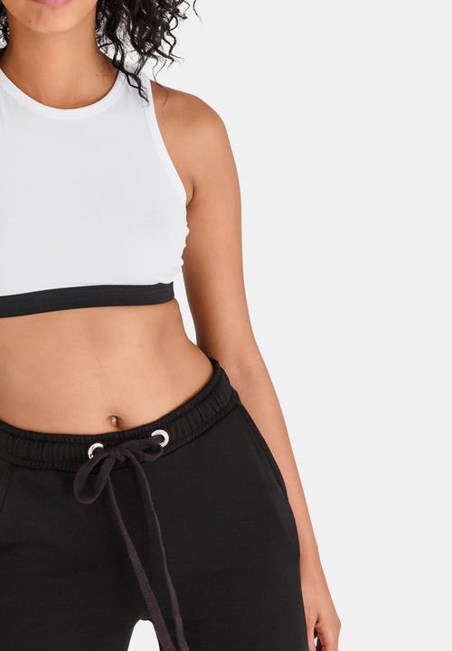 c(inch) - Sports Luxe Cropped Top White