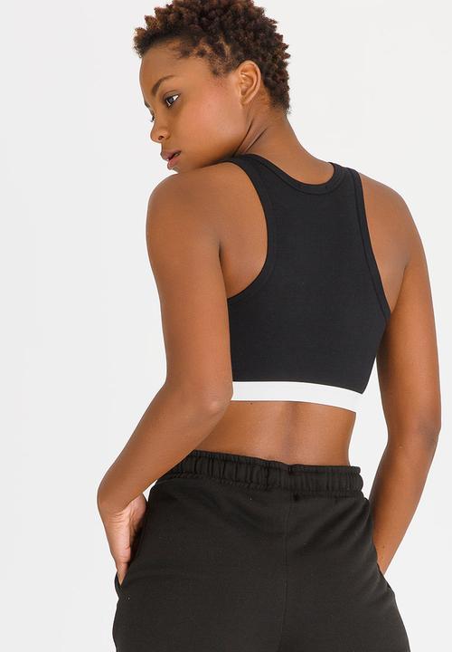 c(inch) - Sports Luxe Cropped Top Black