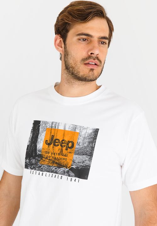 JEEP - Printed T Shirt White