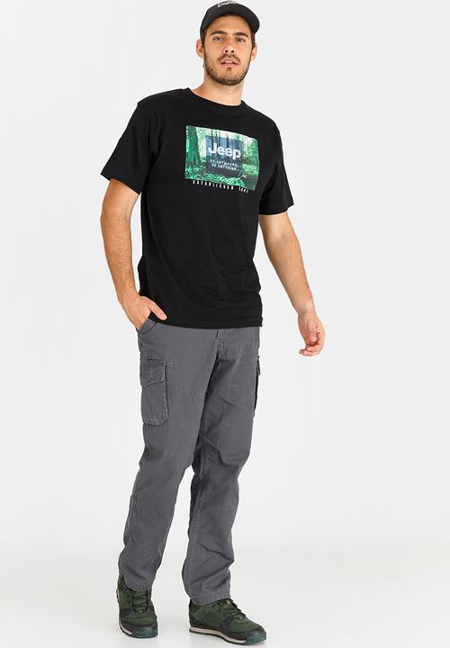 JEEP - Printed T Shirt Black
