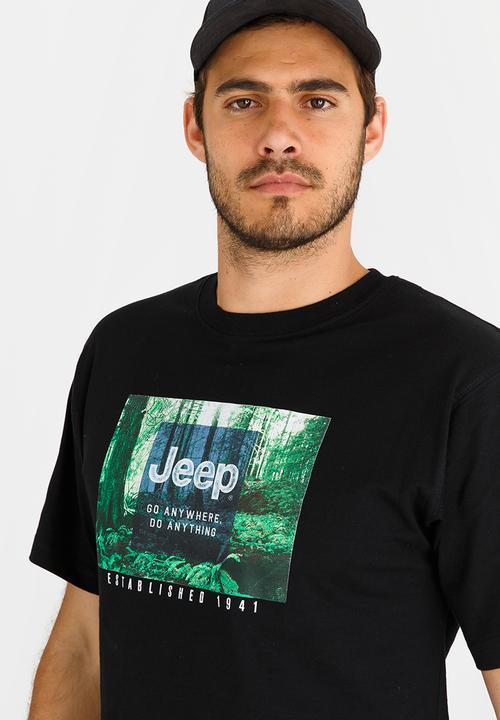 JEEP - Printed T Shirt Black