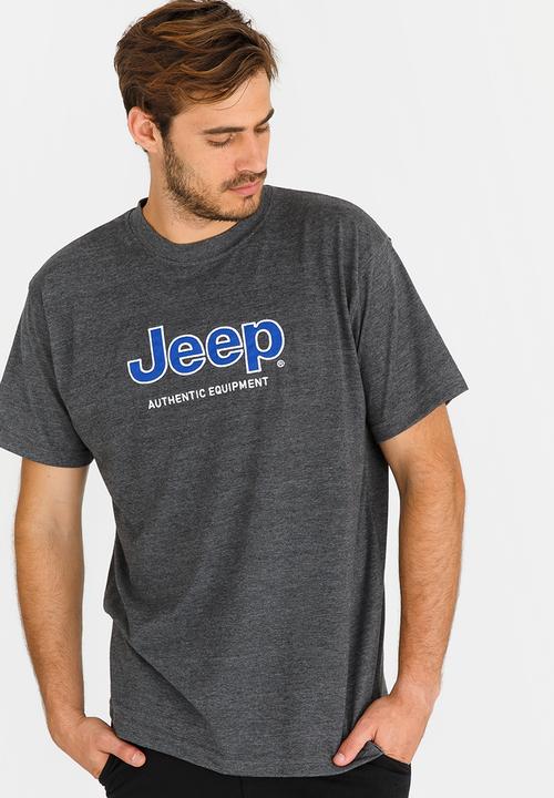 JEEP - Applique Embroidered Tee Charcoal