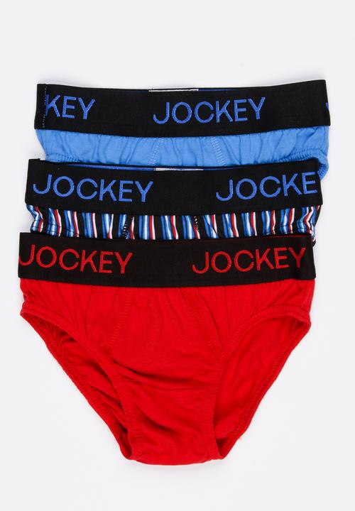 Jockey - 3 PK Fancy Boys Jockey Brief Multi-colour
