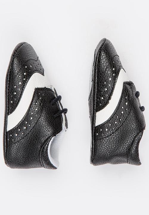 Pop Candy - Boys Brogues Shoe Black and White