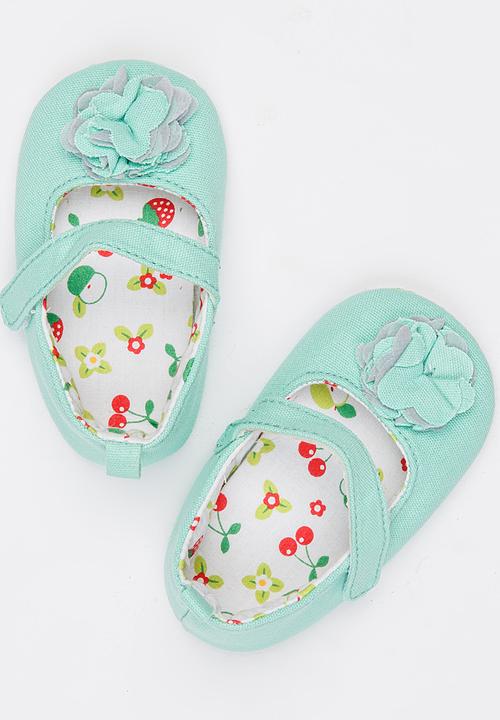 Pop Candy - Pumps with Flower Detail Mint