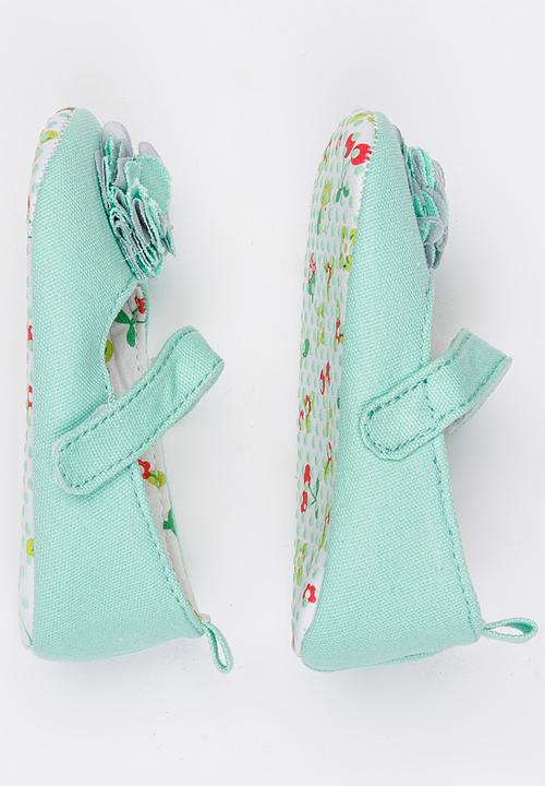 Pop Candy - Pumps with Flower Detail Mint