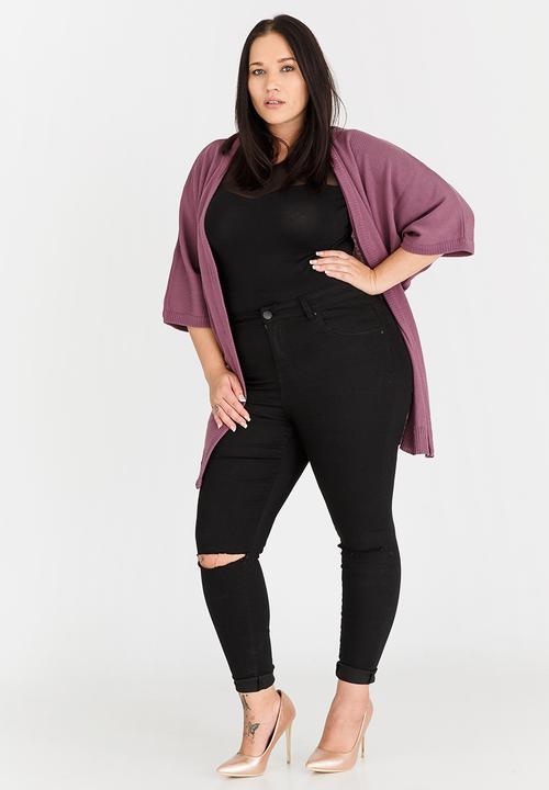 edit Plus - Throw-over Cardi Pale Purple