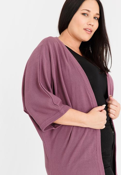 edit Plus - Throw-over Cardi Pale Purple