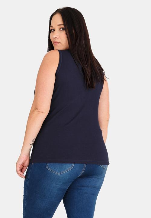EVANS - Round Neck Vest Navy