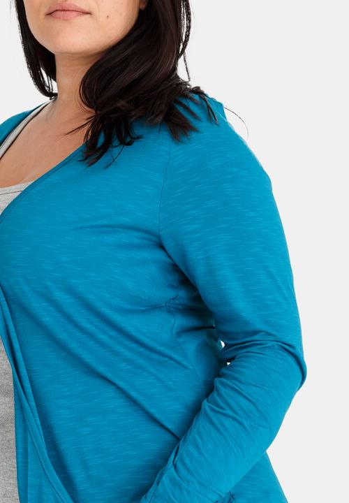 EVANS - Long Sleeve Cardigan Aqua