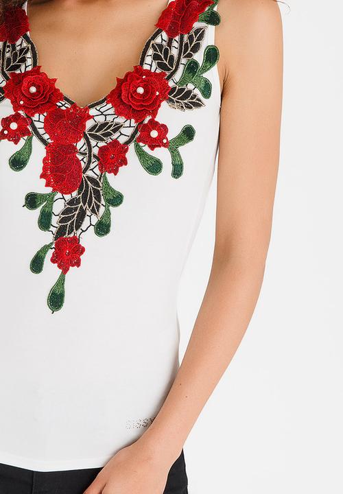 SISSY BOY - Galina Embroidery Detail Top Off White